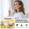 Tipson Organic Ginger Variety Sampler - 6 Flavors (60 Tea