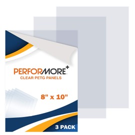 Performore 20 Pack of 8x10 Inch Plexiglass Sheet with Protective Film, 0.04" (1mm) Thick PETG Panels, Clear Acrylic Plastic Sheet - Picture Frame Glass Replacement, Flexible Acrylic Sheet