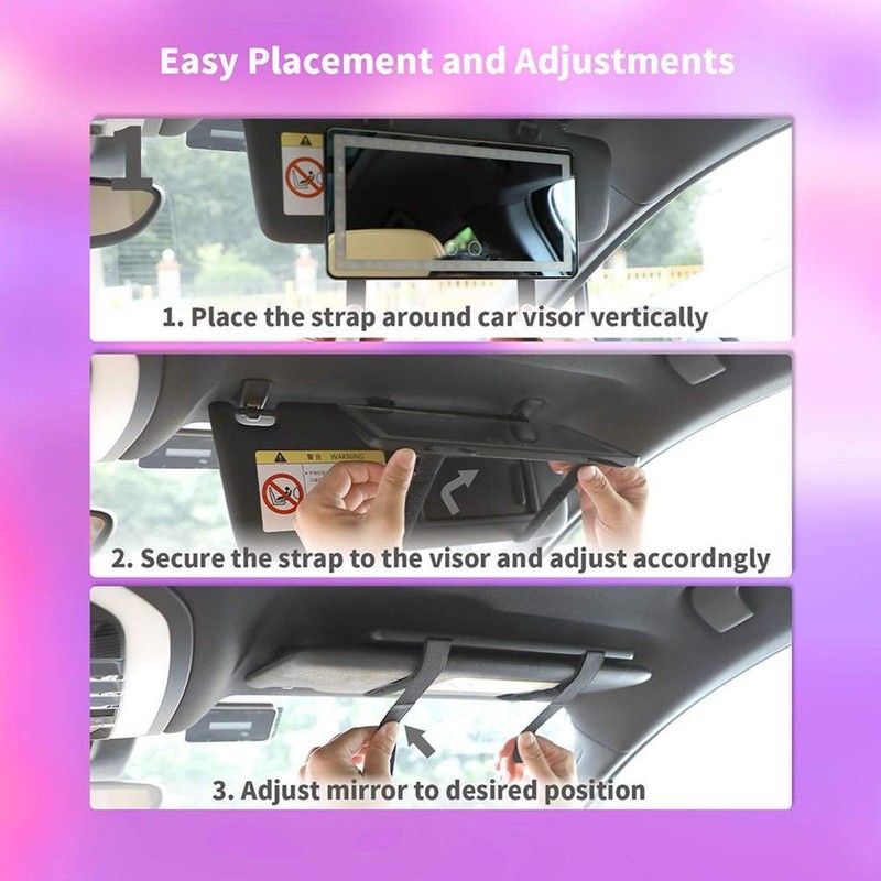 Car Sun Visor Mirror with 60 LED Lights 3 Lighting