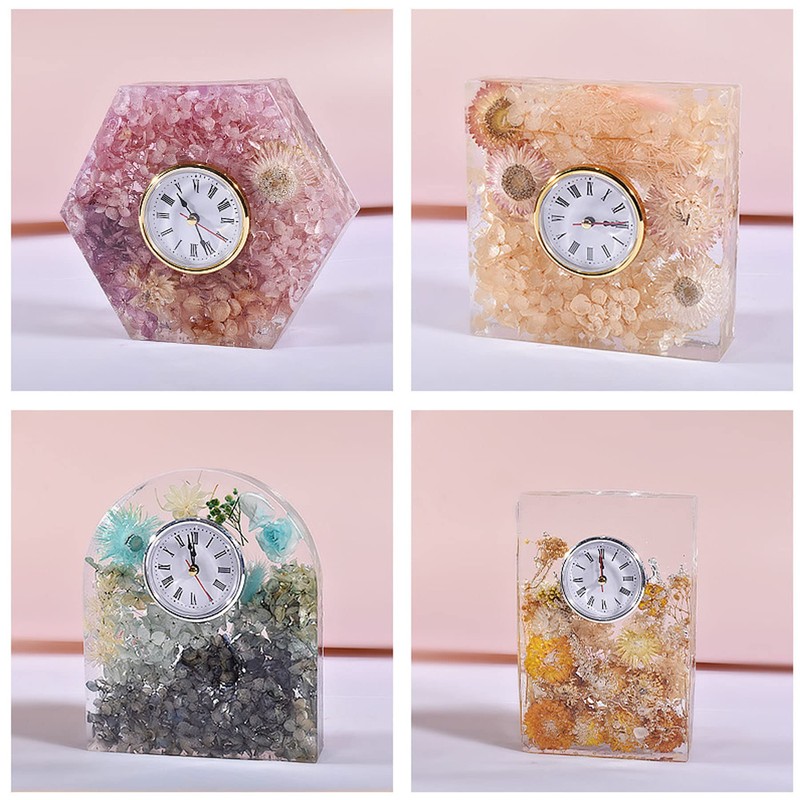 Allazone Arch Clock Casting Molds with 2 Clock Movement Accessories