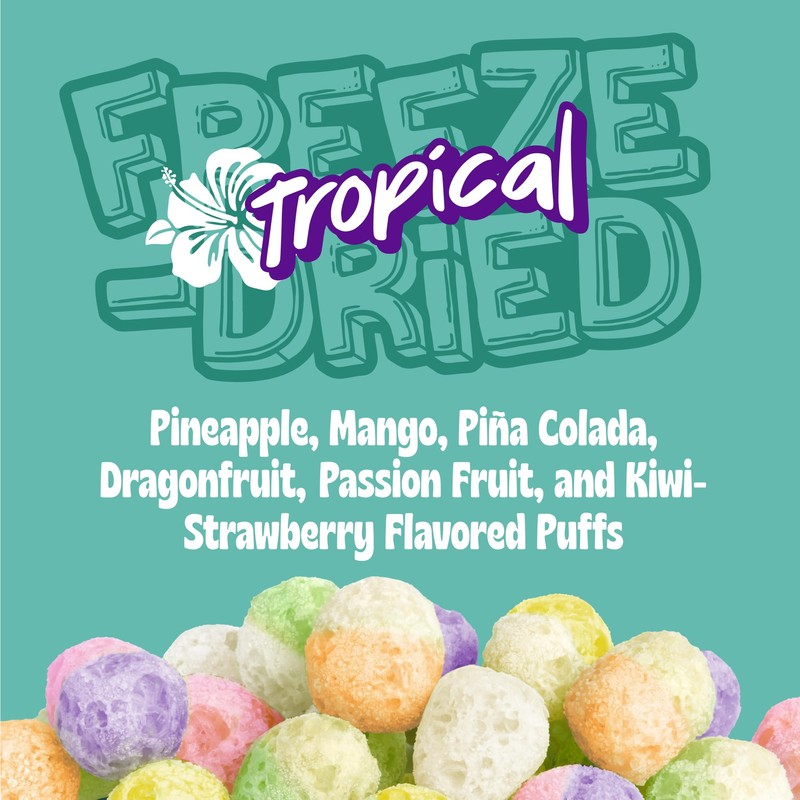Freeze Dried Tropical Gummy Bears, Crazy Candy Maui Munchers -