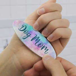 Dog Mom Double-Sided Oval Nail File Emery Board Set 4 Pack