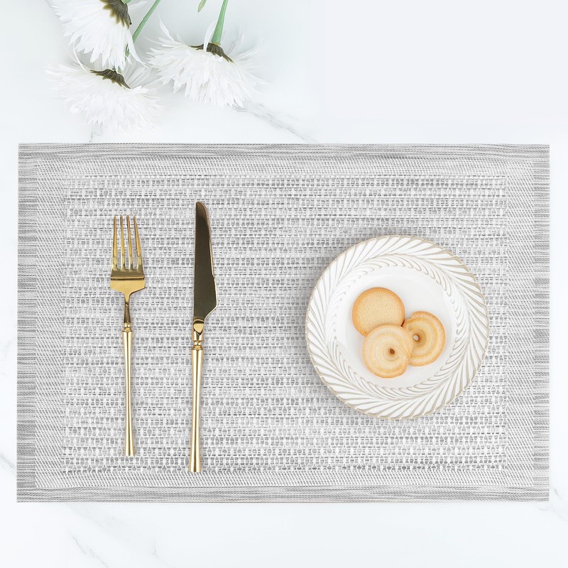 Privalace 18 x 12 inch, Set of 6 PVC Woven