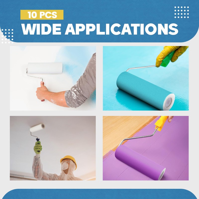 Nuenen 10 Pcs 9 Inch Foam Paint Roller, High Density