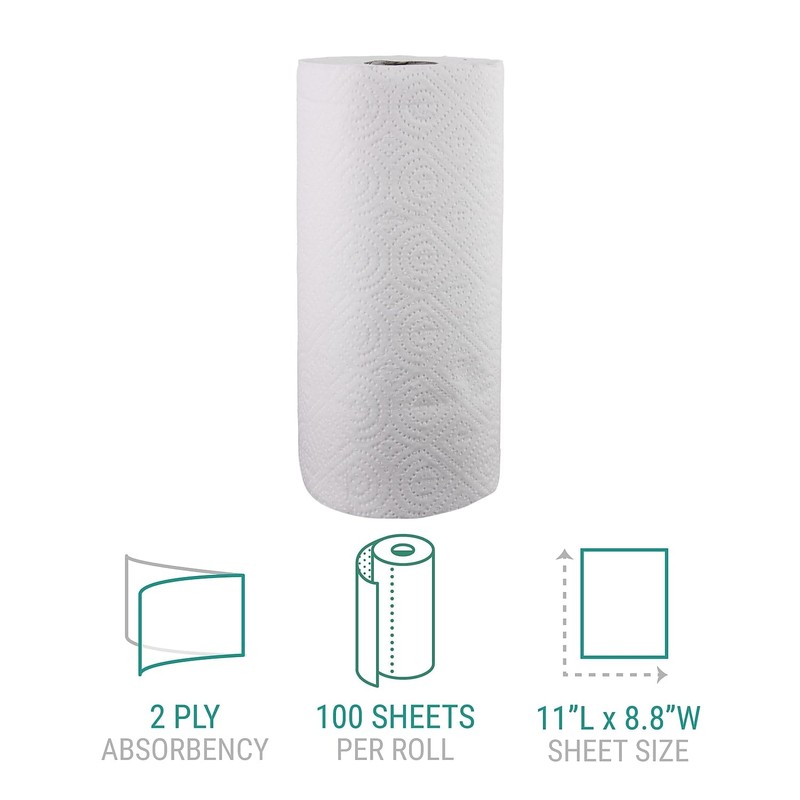Windsoft 1220RL Paper Towel Roll, 11-Inch x 8 4/5-Inch, White,