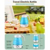 Portable Electric Travel Kettle, 600ml Collapsible Silicone Kettle with Temperature