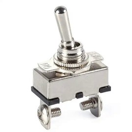 Car Toggle Switch SPST 2 Pin On/Off Switch DC 12 V 24 V 20 A, AC 10 A 125 V Metal Switch for Car, Boat, etc. ASW-16-101