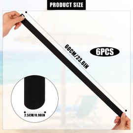 6pcs Patio Umbrella Strap, Adjustable Parasol Straps Nylon Patio Umbrella Tie Strap Replacement Patio Umbrella Secure Straps for Umbrella Garden Yard Beach