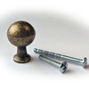 French Furniture Fittings Set of 6 Deep Antique Brass Kitchen