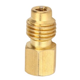 Air Conditioning Adapter, 1/4 SAE Female to 1/2 ACME Male Adapter Brass Copper Air Conditioner Connector for R134A Car Air Conditioner