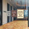 Signs ByLITA Portrait Round No cash accepted debit or credit