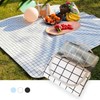 Picnic check mat waterproof mat wreath pattern black white 150x200/white check