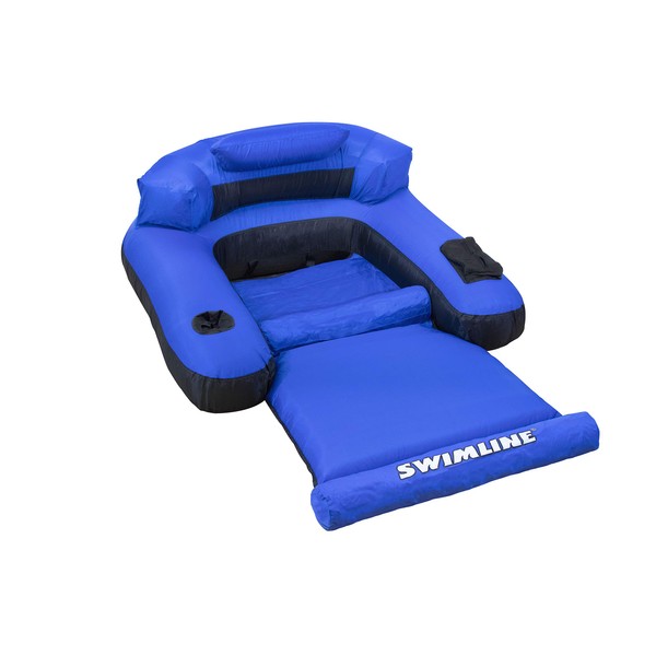 Swimline Floating Lounge Chair Blue/Black, 16 Inch