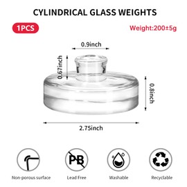 9Pcs Fermentation Glass Weights with Easy Grip Handles, Clear Canning Weights and Pickling Glass Weight for Wide Mouth Mason Jars, Fermenting Kit, Kimchi, Sauerkraut (9)