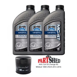 Jet Skis International Oil Change Kit Bel-Ray SIDE X SIDE ARCTIC CAT 1000 Wildcat LTD / X 13-16