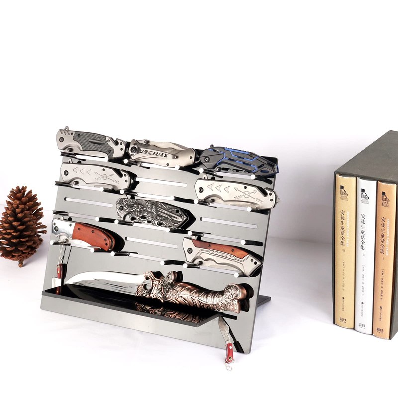 HHUXIUE Knife display stand,knife holder,acrylic knife display stand, folding knife