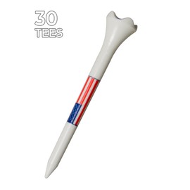 Pride Performance USA Flag Tees 3-1/4", 30 Count