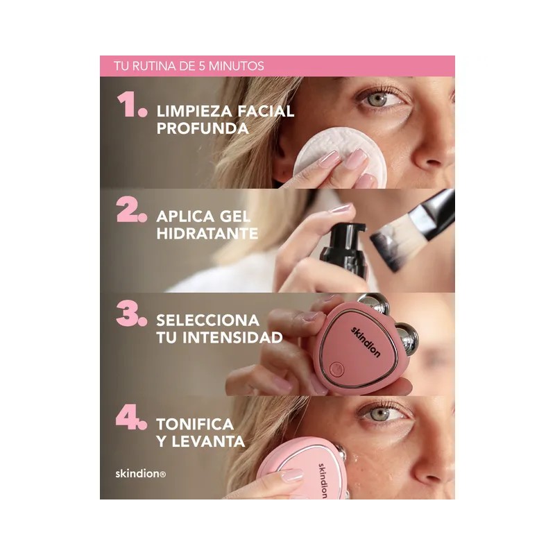 Skindion Rejuvenecimiento y Lifting Facial con Microcorriente Antiarrugas