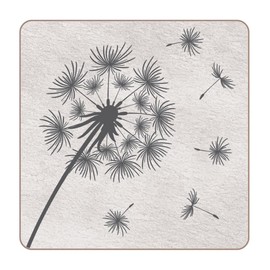 Tradestock Set of 4 Coasters - Dandelion Design - Statement Kichenware for the Home
