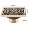 Antique Brass 10cm Shower Floor Drain Bathroom Waste Drain Strainer