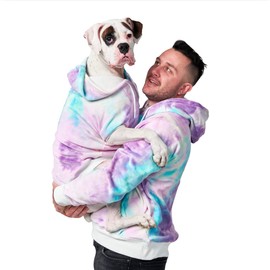 Spark Paws Human Hoodie - Premium Quality, Buttery Soft, Superior Comfort and Fit, Calming Fleece Interior, Suitable for All Styles – 90s Retro Sky Dye, M