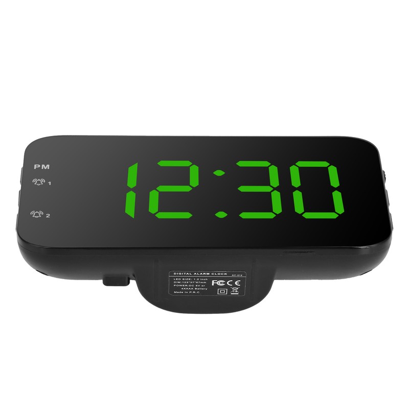 LED Digital Alarm Clock Portable Desk Clock with Snooze for