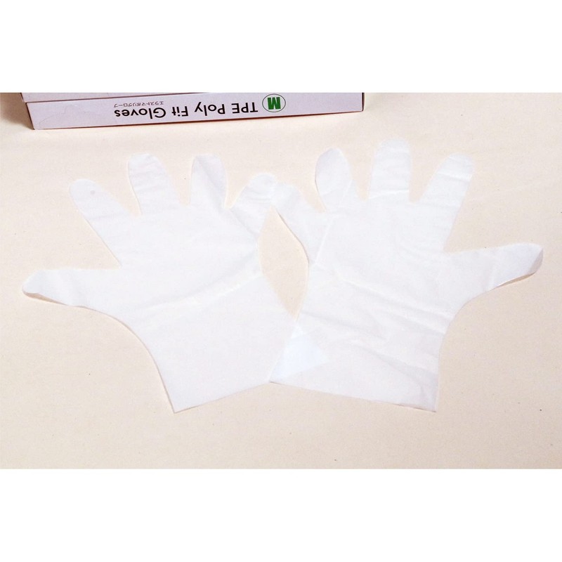 Meisei Disposable Gloves, Stretch Gloves, Elastomer, Poly Gloves (TPE), Medium,