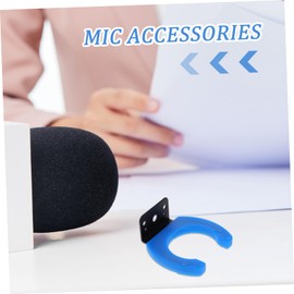 Alasum Pack of 4 Wall Mount for Microphones, Universal Microphone Mounts for KTV and Performances, Compatible with 30 mm to 46 mm Diameter, Black