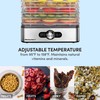 Elite Gourmet EFD3321 Food Dehydrator, Stainless Steel Trays Adjustable Temperature