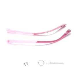 QYAJS Child Eyeglass Arms 1 Pair Glasses Replacement Temple TR Silicone Frame Arms Screw Screwdriver (Pink)