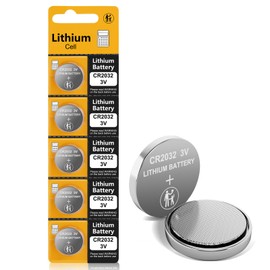 TOPUSSE 5 Pack 3 Volt Lithium CR2032 Batteries, Watches Battery Button Cell Coin Cr 2032 Battery 3v Lithium for Airtag, Key Fob, Car Remote Key
