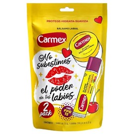 Carmex Pouch Balsamo Labial Hidratante Barra Sabor Cereza Tarro Classic