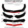 DEERMOTO Universal Front Lip for Car,4 PCS Kit Front Bumper