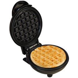 Rosenstein & Söhne Electric waffle iron: mini waffle iron for round Belgian waffles with diameter 10.5 cm, 350 watts (waffle iron with waffle baking surfaces, waffle baker, automat)