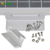 Hicello 4PCS Solar Panel Bracket, Silver Aluminum Z Bracket, Solar
