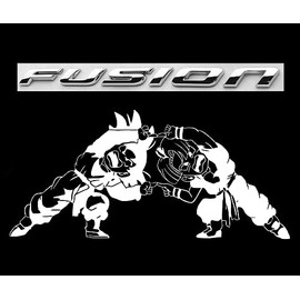 Gotenks Fusion Decal, Goten and Trunks Fusion Sticker, Anime Decal, Anime Stickers (H 3 by L 7 Inches, White)