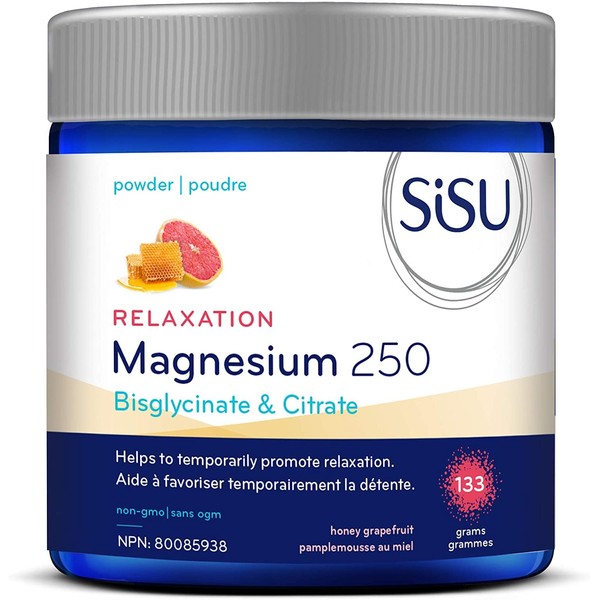 SISU SISU Magnesium 250 (bis)Glycinate & Citrate Powder | Helps