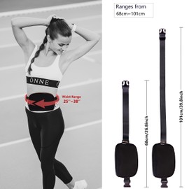 Belt Bag for Women Fanny Pack Dupes, Ginsco Crossbody Bag with Adjustable Strap, Waterproof Unisex Lightweight Everywhere Belt Bag Waist Pouch Fits Hiking Running Travel Black M101