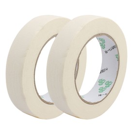 Aexit 2PCS 2.5cm Labels & Labeling Equipment Width Adhesive Paper Painting Writing Tape White Industrial Labeling Tape 50M Length