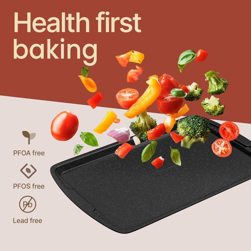 Bakken Swiss Cookie Sheet 3 Piece Set - Non-Stick, Stackable