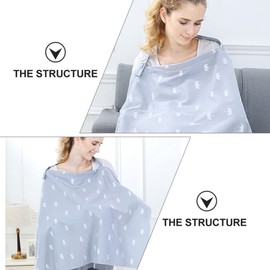 jojofuny Breathable Nursing Cover for Mothers Neckline Feeding Cover Multi-Purpose Stroller Canopy Lightweight Comfortable for Outdoor Feeding Shower