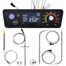 Upgraded Digital W/LCD Display Control Board Replacement Parts for Pit Boss Pellet Grill Smokers AustinXL/Tailgater/Classic/Lexington Thermostat Controller Parts with Meat Probe, RTD Sensor, Igniter