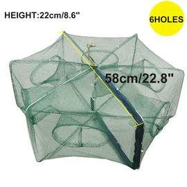 1/2 Pcs Fishing Bait Trap Foldable Crab Crayfish Fish Minnow Crawdad Shrimp Net Cast Portable