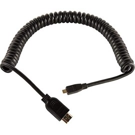 HangTon Micro HDMI to HDMI HDTV Coiled Cable for Cell Phone Tablet Laptop DV Camera Computer Monitor 1.2M