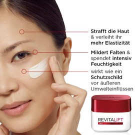 L'Oréal Paris Moisturising Day Cream for Women: Provides a Firmer Skin Complexion & Strengthens the Skin Protection Barrier with Pro-Elastin & Beeswax (Cera Alba) Revitalift, 1 x 50 ml