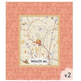 Bassetti FONG Tischdecke, Baumwolle, Beige, 140 x 170 x 1 cm