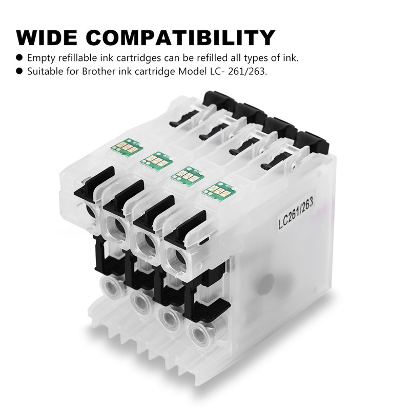 Universal Refillable Cartridge with Chip LC263 for DCPJ562DW / MFCJ480DW