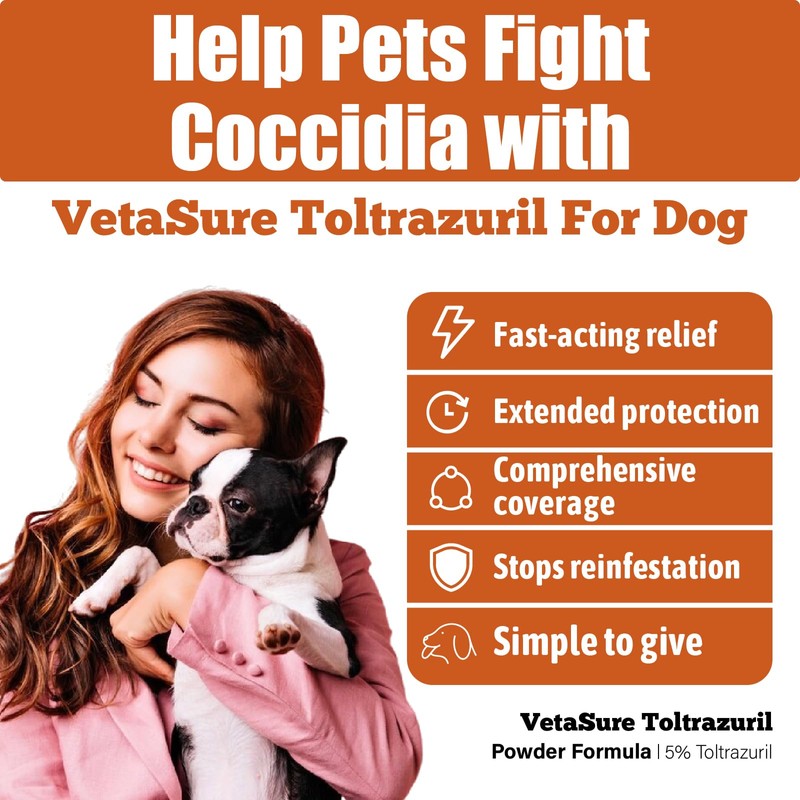 VetaSure Dewomer Toltrazuril 5.0% for Cats and Dogs for Giarci,