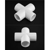QWORK 4 Way 3/4" Cross PVC Fitting, 20 Pack PVC