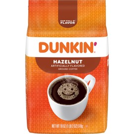 Dunkin' Hazelnut Flavored Ground Coffee, 18 Ounce
